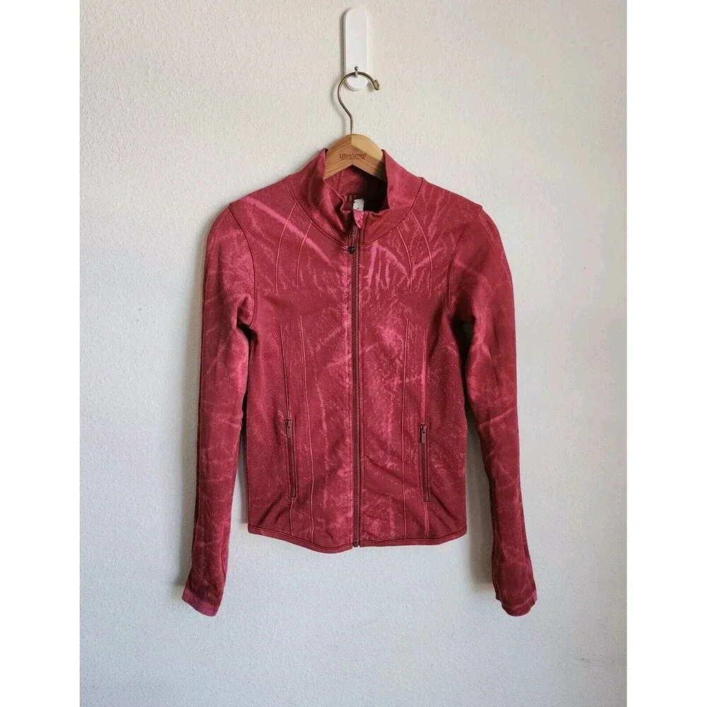 Lululemon Womens 6 Ebb‎ to Street Define Jacket Wash Stone Chianti Red EXCELLENT - Picture 14 of 15